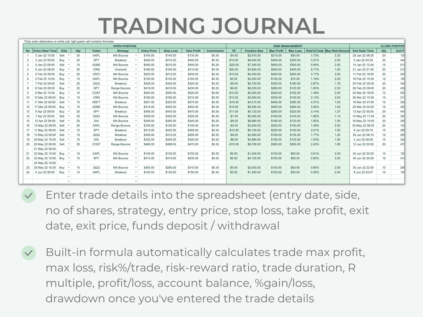 Stock Trading Journal