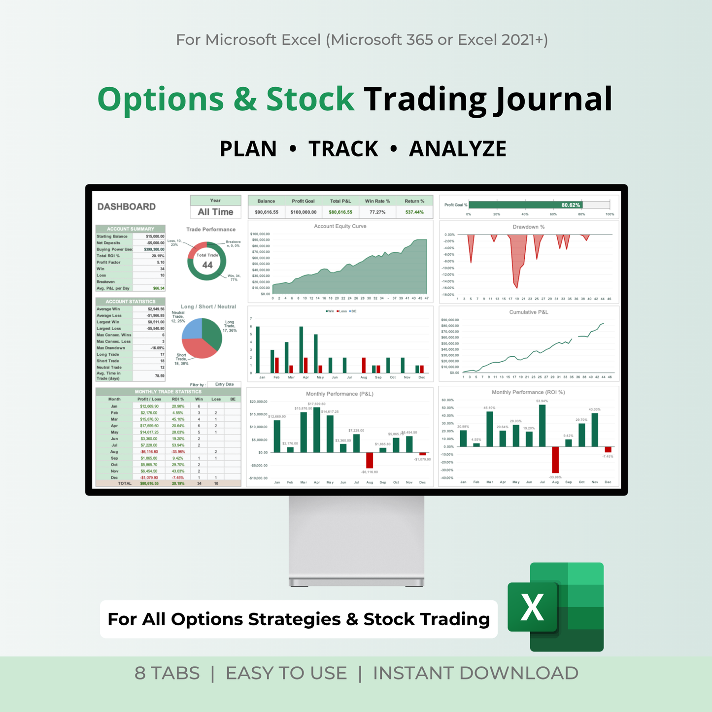Options & Stocks Trading Journal
