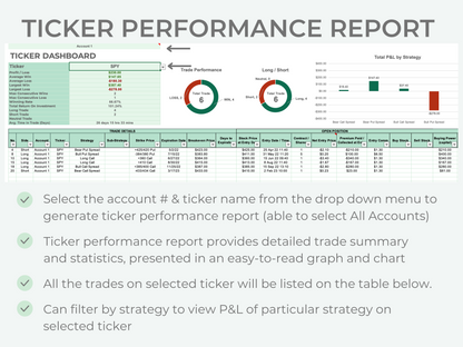 Options & Stock Trading Journal Multi Account