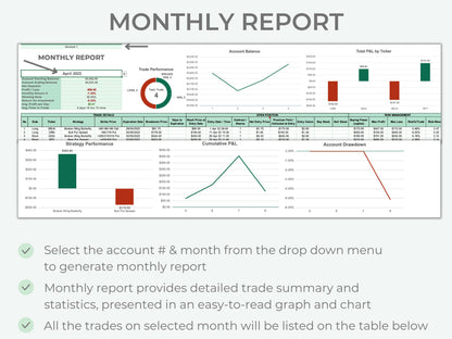 Options & Stock Trading Journal Multi Account