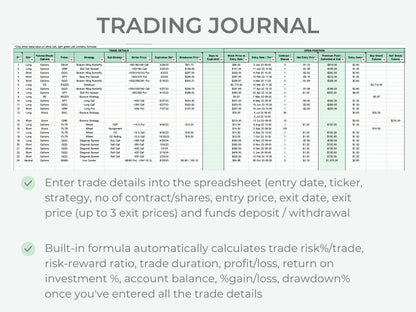 Options, Stocks & Futures Trading Journal (Multi-Accounts)